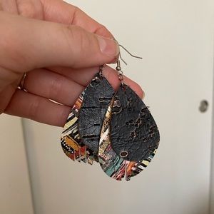 Leather earrings